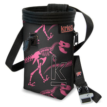 Load image into Gallery viewer, Dinosaur Pink Skeleton Chalk Bag